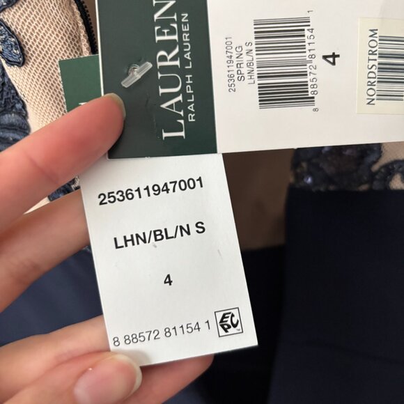 NEW Ralph Lauren Long Sleeve Sequin Cocktail Event Party Dress - Picture 3 of 9